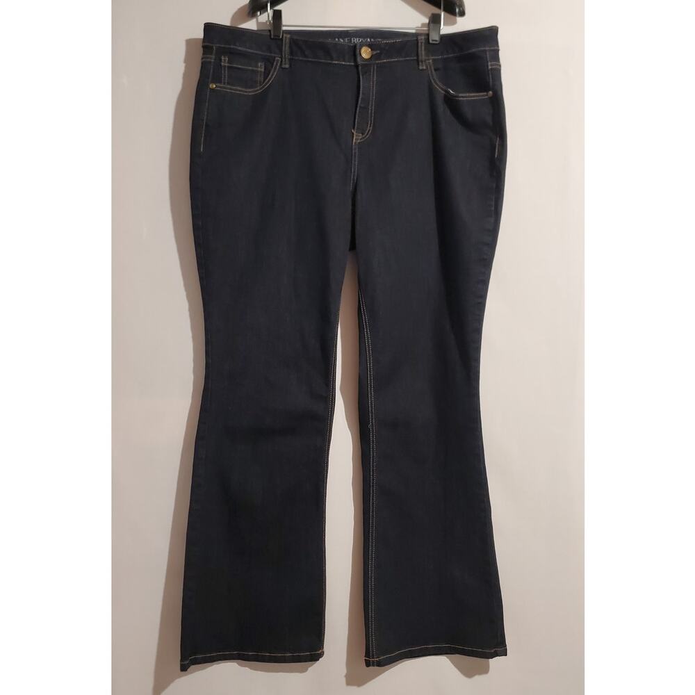 Lane Bryant Mid Rise Dark Wash Boot Leg Stretch Denim Blue Jeans Plus Size 20